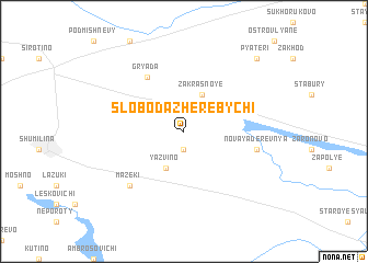 map of Sloboda-Zherebychi