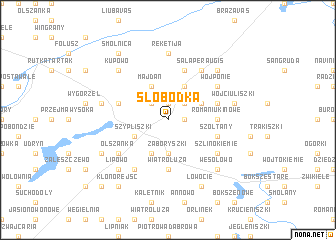 map of Słobódka