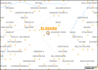 map of Słodków