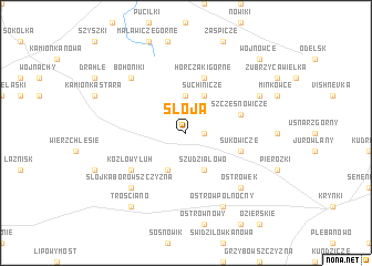 map of Słoja