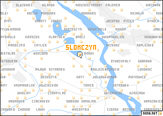 map of Słomczyn