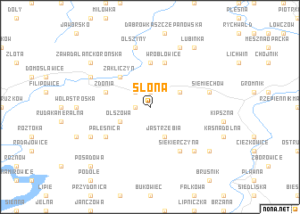 map of Słona