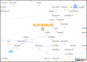 map of Slotukalns