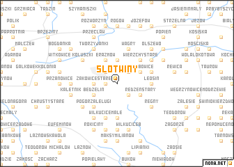 map of Słotwiny
