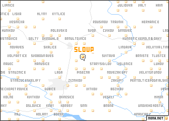 map of Sloup