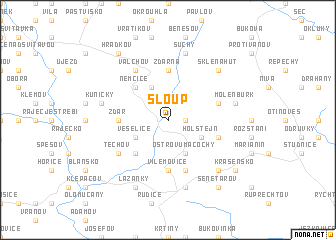 map of Sloup