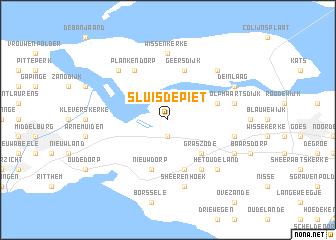 map of Sluis de Piet