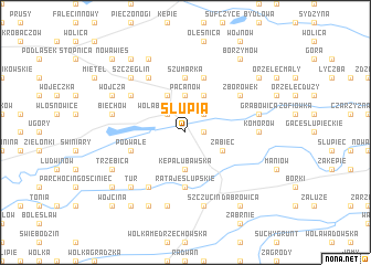 map of Słupia