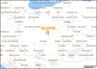 map of Słupno