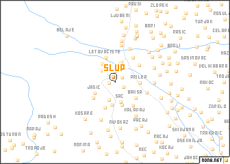 map of Slup