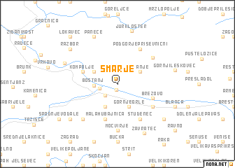 map of Šmarje