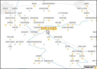 map of Smedsbo