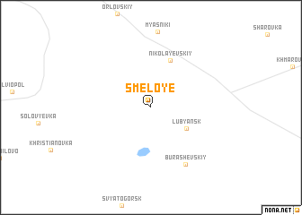 map of Smeloye