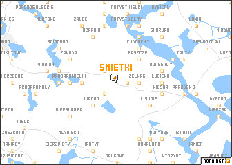 map of Śmietki