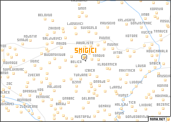 map of Smigići