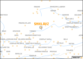 map of Šmiklavž