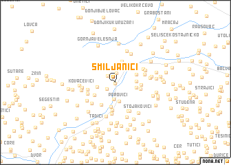 map of Smiljanići