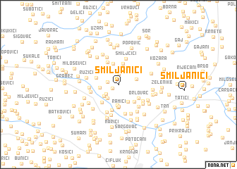 map of Smiljanići