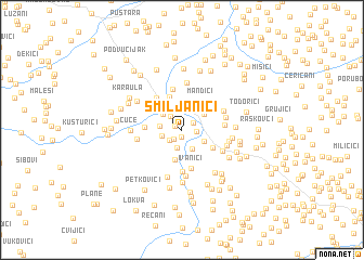 map of Smiljanići