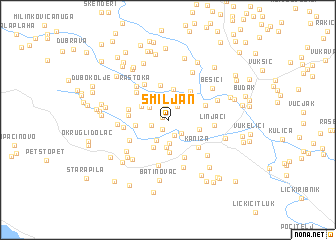 map of Smiljan