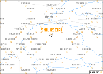 map of Šmilkščiai