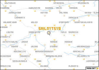 map of Smilʼnytsya