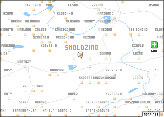 map of Smołdzino