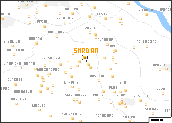 map of Smrdan