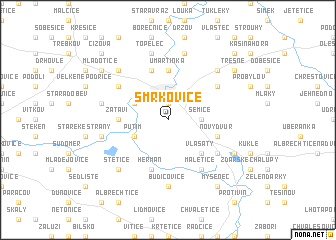 map of Smrkovice