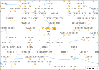 map of Smyków