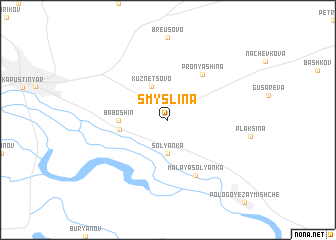 map of Smyslina