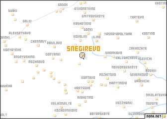 map of Snegirëvo
