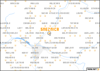 map of Snežnica