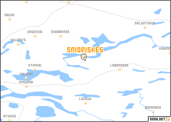 map of Šnioriškės