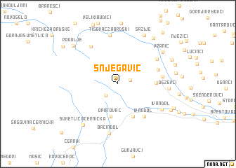 map of Šnjegavić