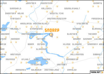 map of Snöarp