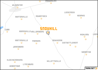 map of Snow Hill