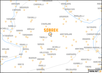 map of Sŏbaek