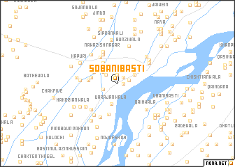 map of Sobāni Basti