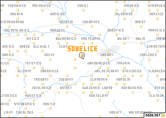 map of Sobělice