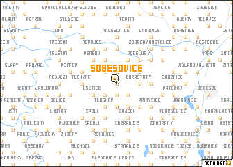 map of Soběšovice