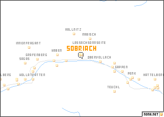 map of Söbriach