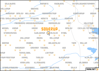 map of Søderup