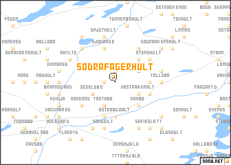 map of Södra Fagerhult