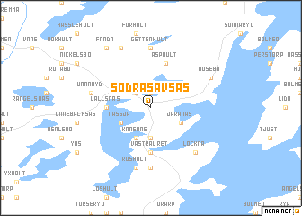 map of Södra Sävsås