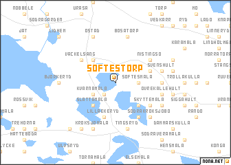 map of Söftestorp