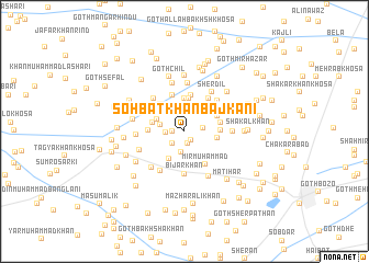 map of Sohbat Khān Bājkāni