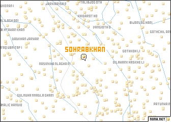 map of Sohrāb Khān