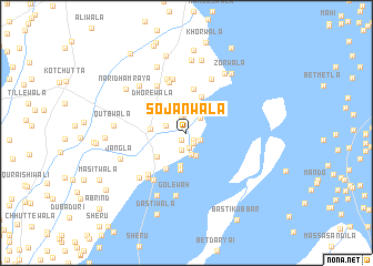 map of Sojanwāla