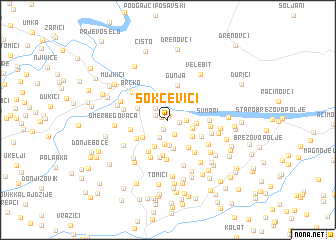 map of Šokčevići